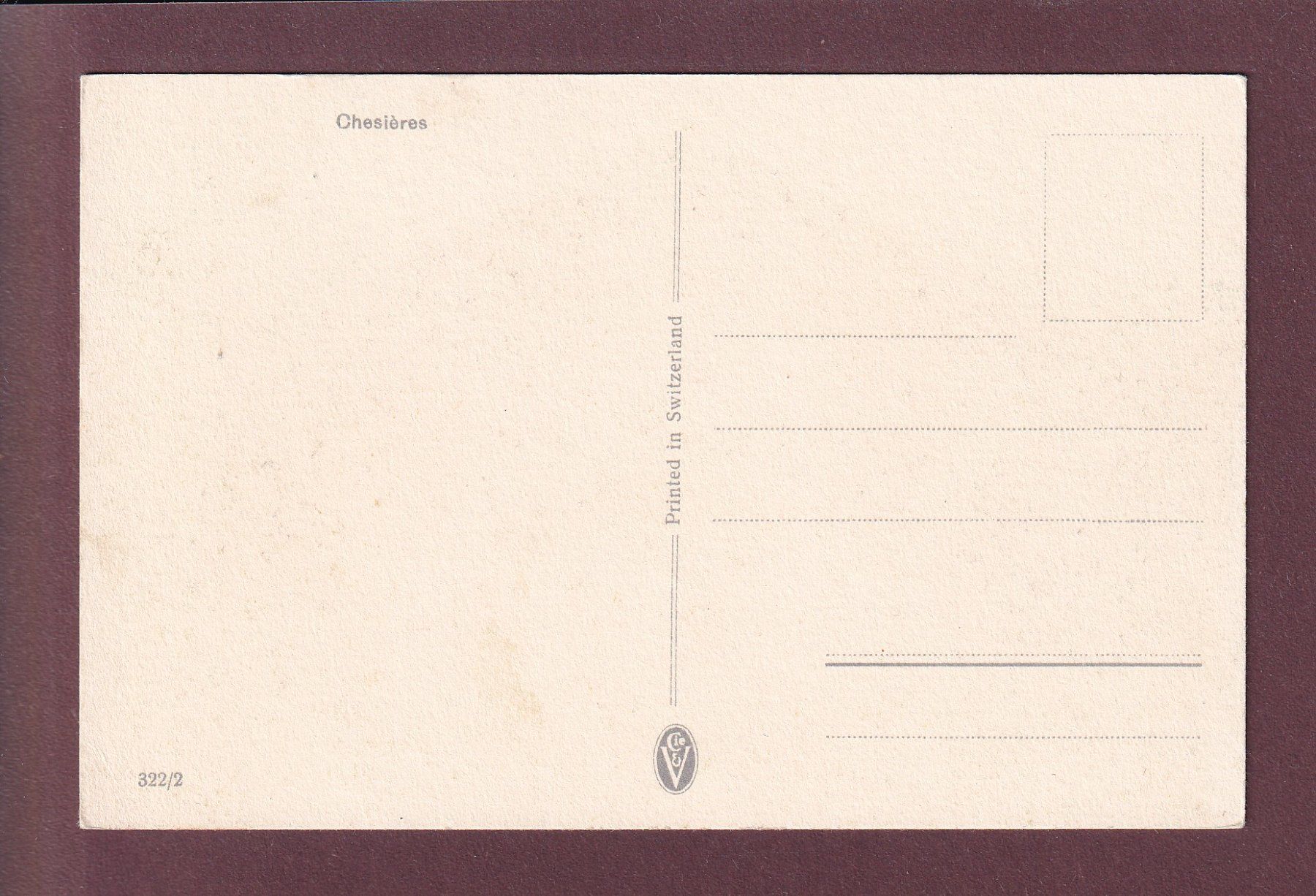 Cartes postales: Chalet à CHESIERES – D'occasion à Pully par nicecards 1