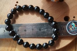 Turmalin Schwar  Kugel Armband   –Edelsteinstube Rausverkauf