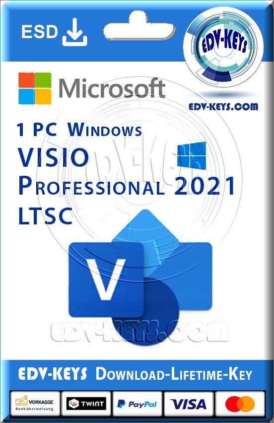 Microsoft Software: Microsoft Visio 2021 LTSC Professional 1PC Lifetime – Usato da Langenthal venduto da Reda