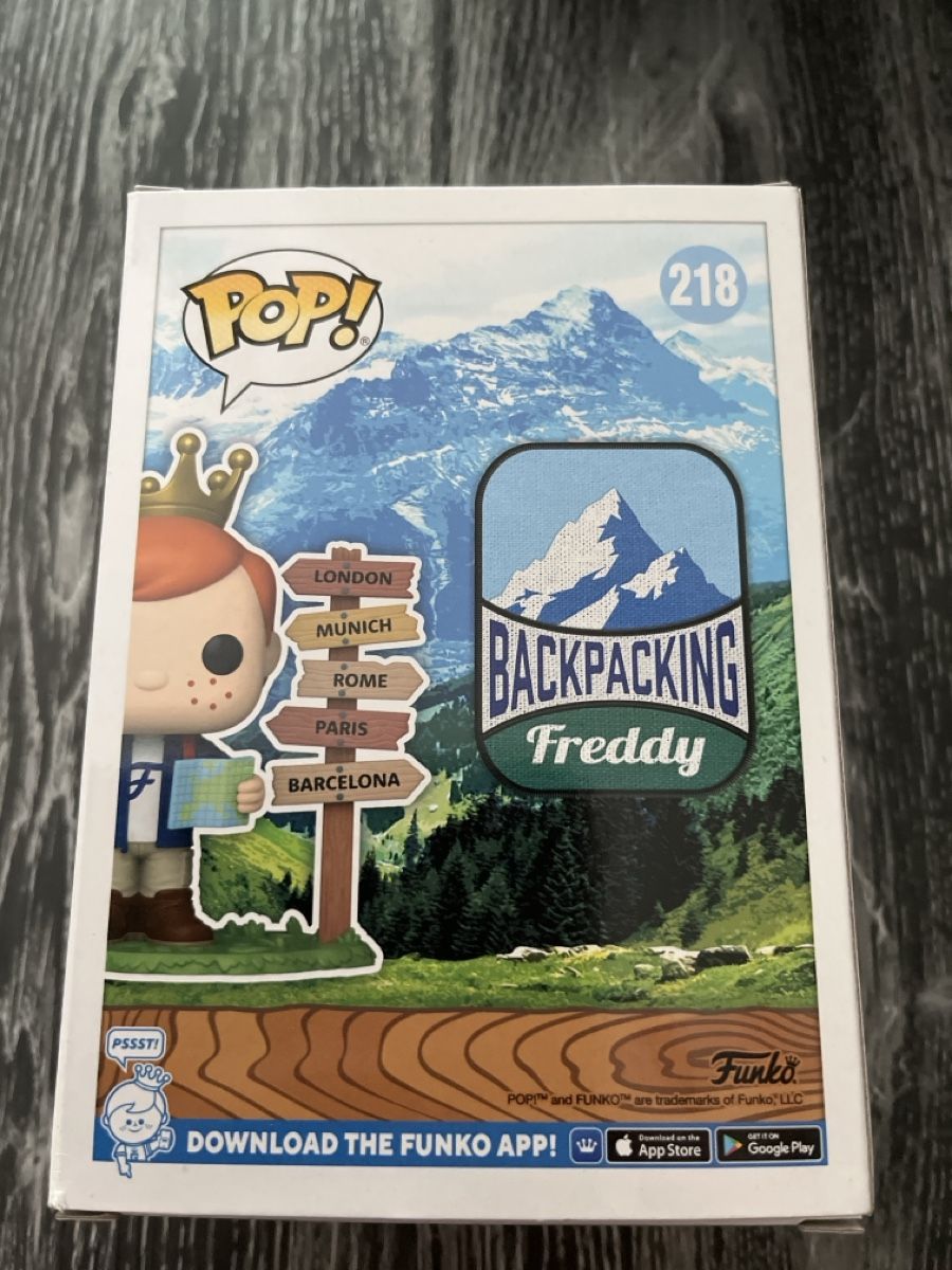 Funko Statuette: Funko Pop 218 Backpacking Freddy figurine vinyle – Nuovo e nell'imballaggio originale da Yverdon-les-Bains venduto da vin_95zk 2