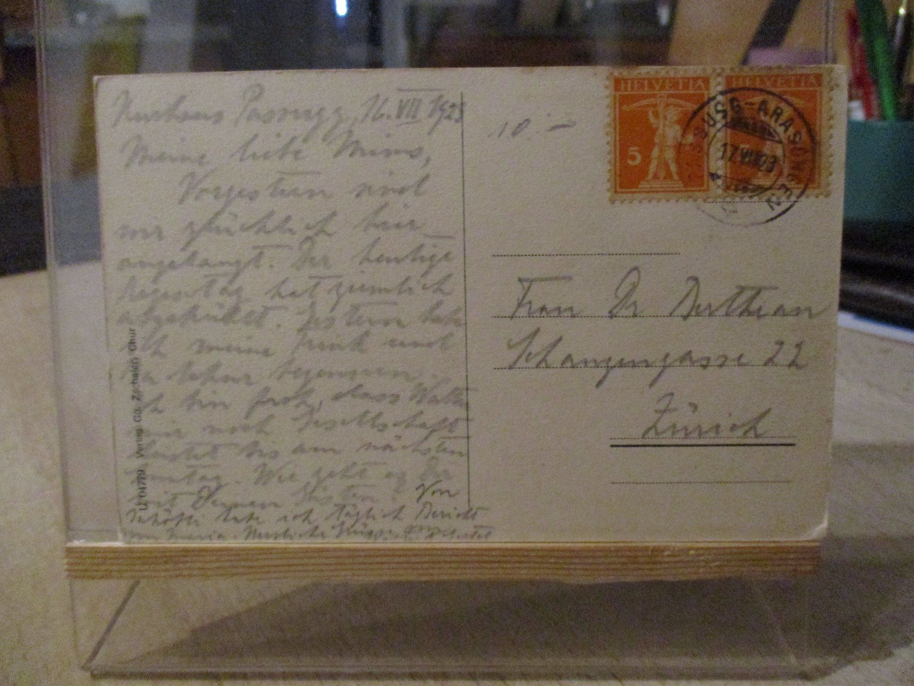 Cartoline postali: Kurhaus Passugg Chur  Postkarte   1925  1 – Usato da Felsberg venduto da sanwill 1