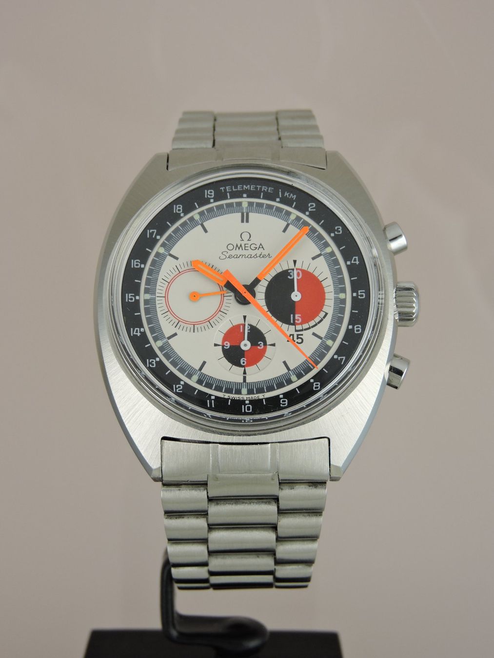 Omega Orologi: 1970 Omega Seamaster Soccer Timer 145.020 - Telemeter Bezel – Usato da Bern venduto da Vintage-Oyster