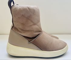 ECCO Winterstiefel gefüttert Taupe/Beige Gr. 38 Sneaker-Sohl