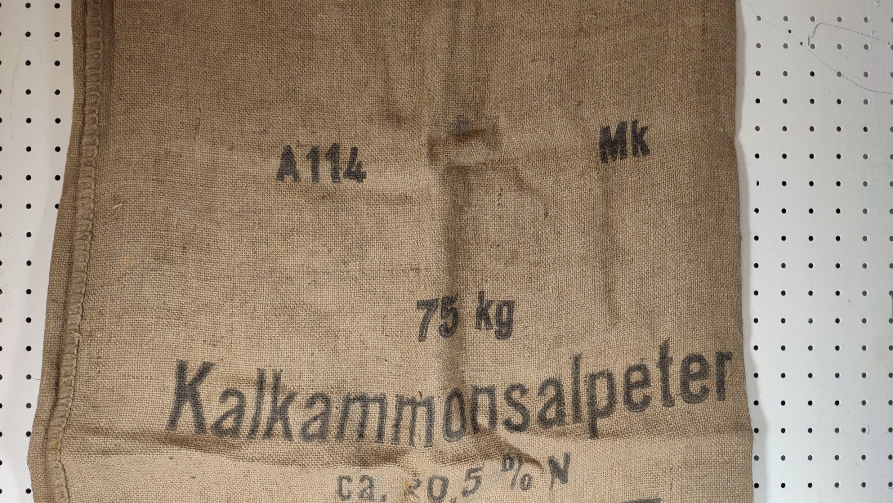 Tessuti: Wunderschöner alter Jutesack Nr 9  Kalkammonsalpeter – Usato da Gelterkinden venduto da MYSTOREFORYOU4460 2