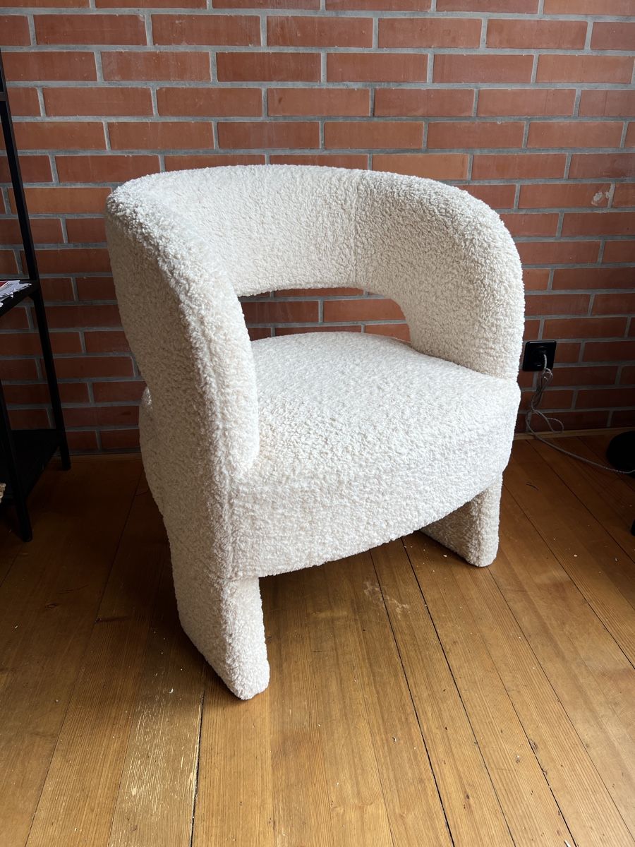 Sessel: Sessel Bouclé Teddy Retro Design Lounge Sessel  – Gebraucht aus Biel/Bienne von mona222