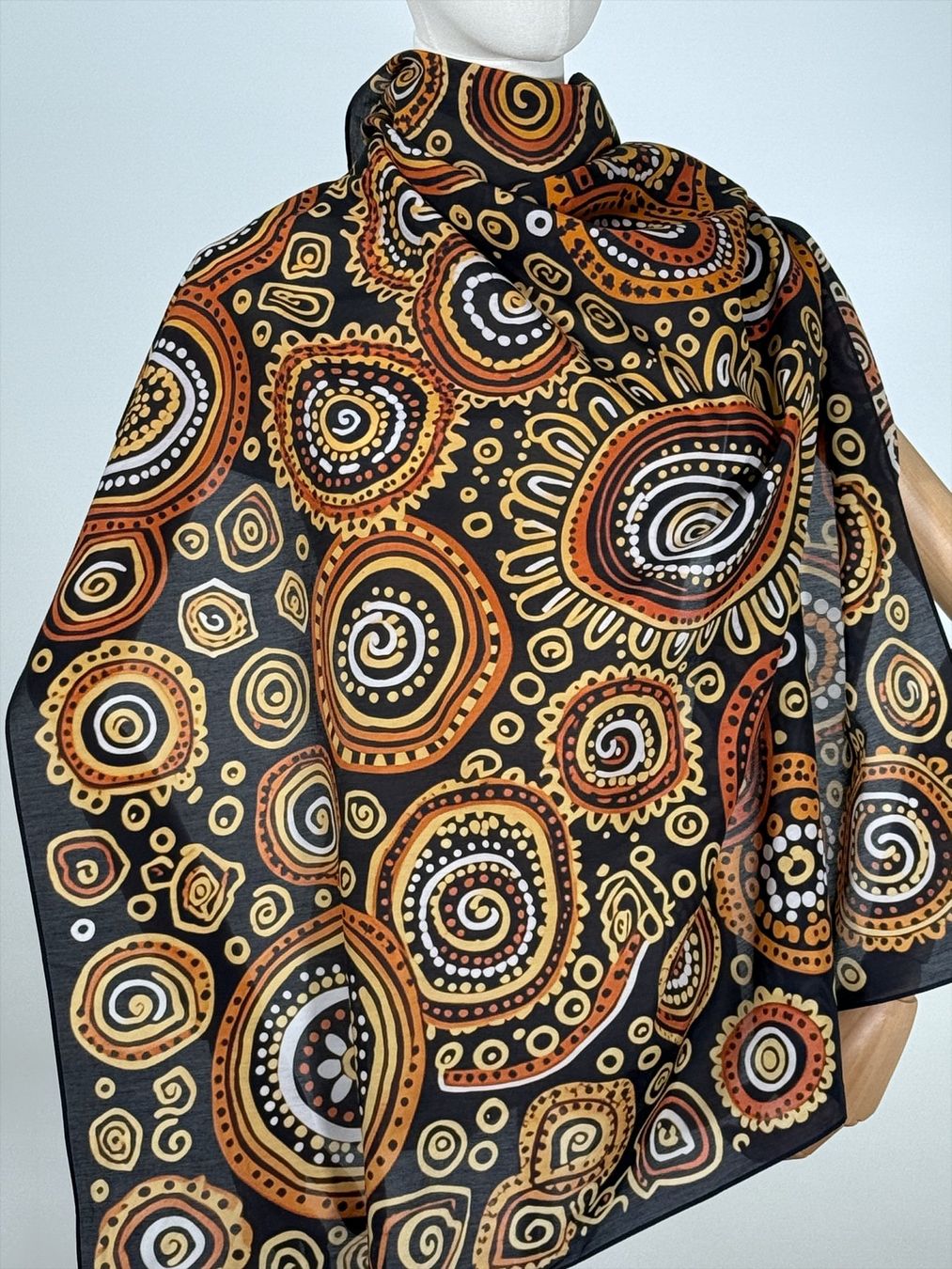 Foulard & Sciarpe: Schöner Baumwoll/Seide Schal "Aborigin" – Nuovo (secondo la descrizione) da Dättwil AG venduto da AnDani2. 3
