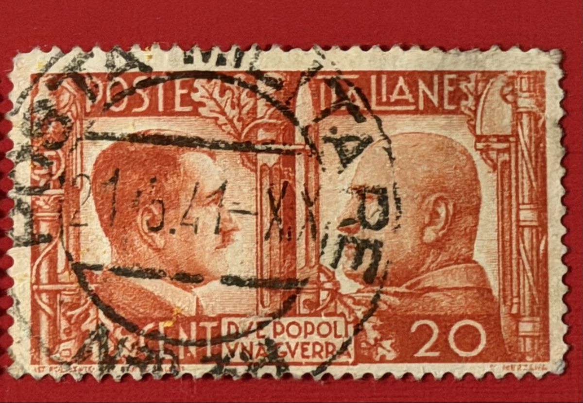 Tutti i francobolli: Timbres - Hitler et Mussolini  – Usato da Petit-Lancy venduto da Solcarm 2