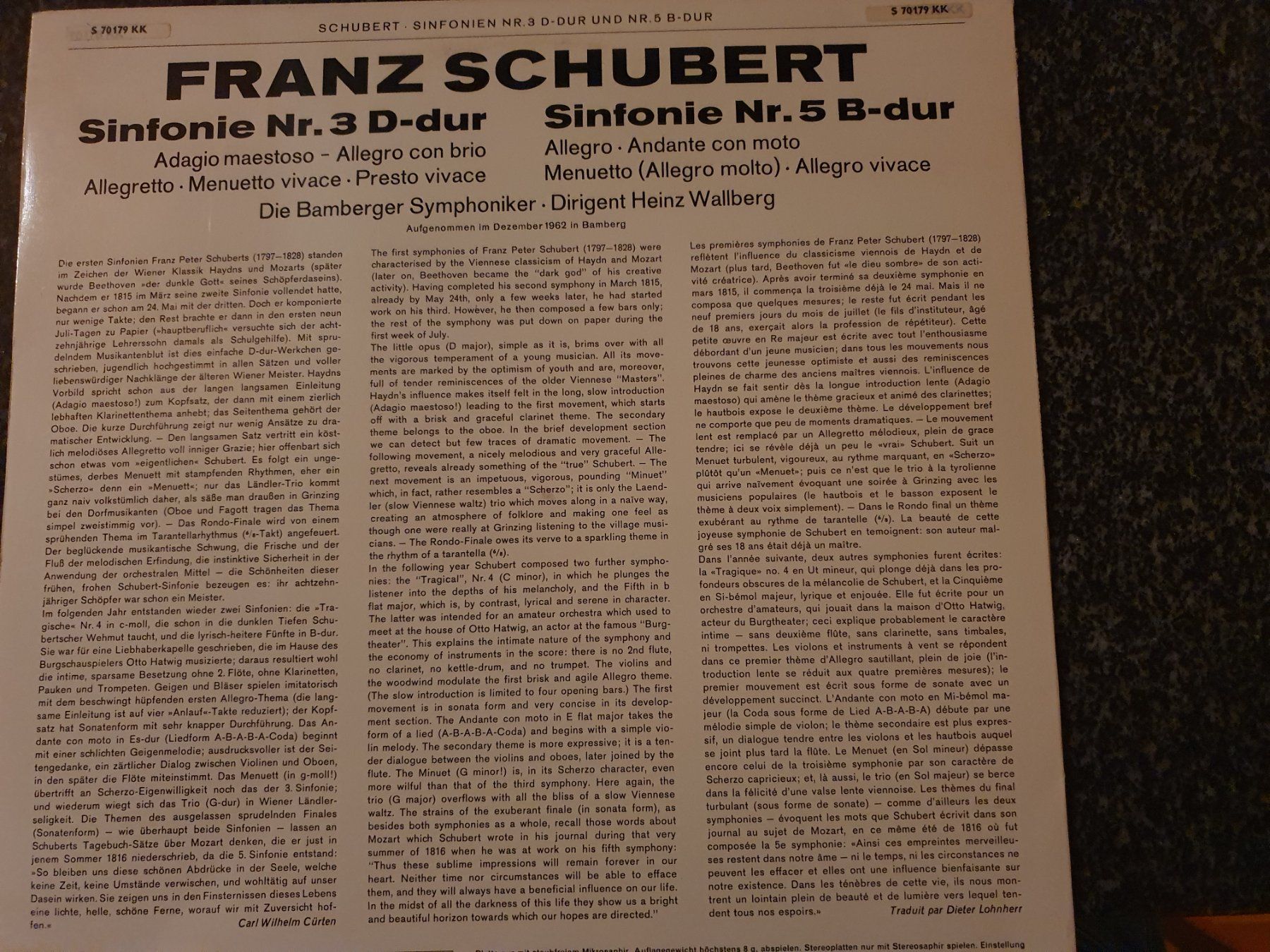 Schallplatten: Schallplatte - Schubert – Gebraucht aus Grandval von JeroenK 1