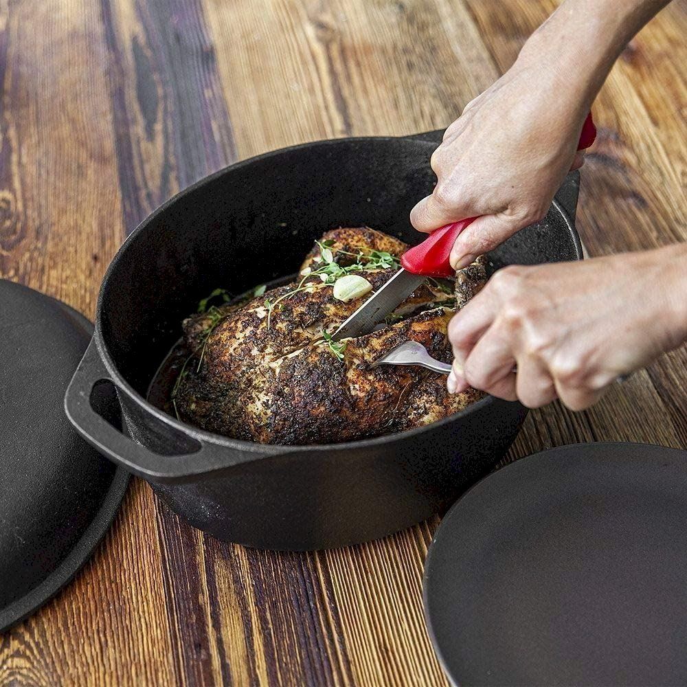 Töpfe: Bräter Gusseisen mit Deckel oval 5,5l – Neu und originalverpackt aus Bottighofen von zaap 5