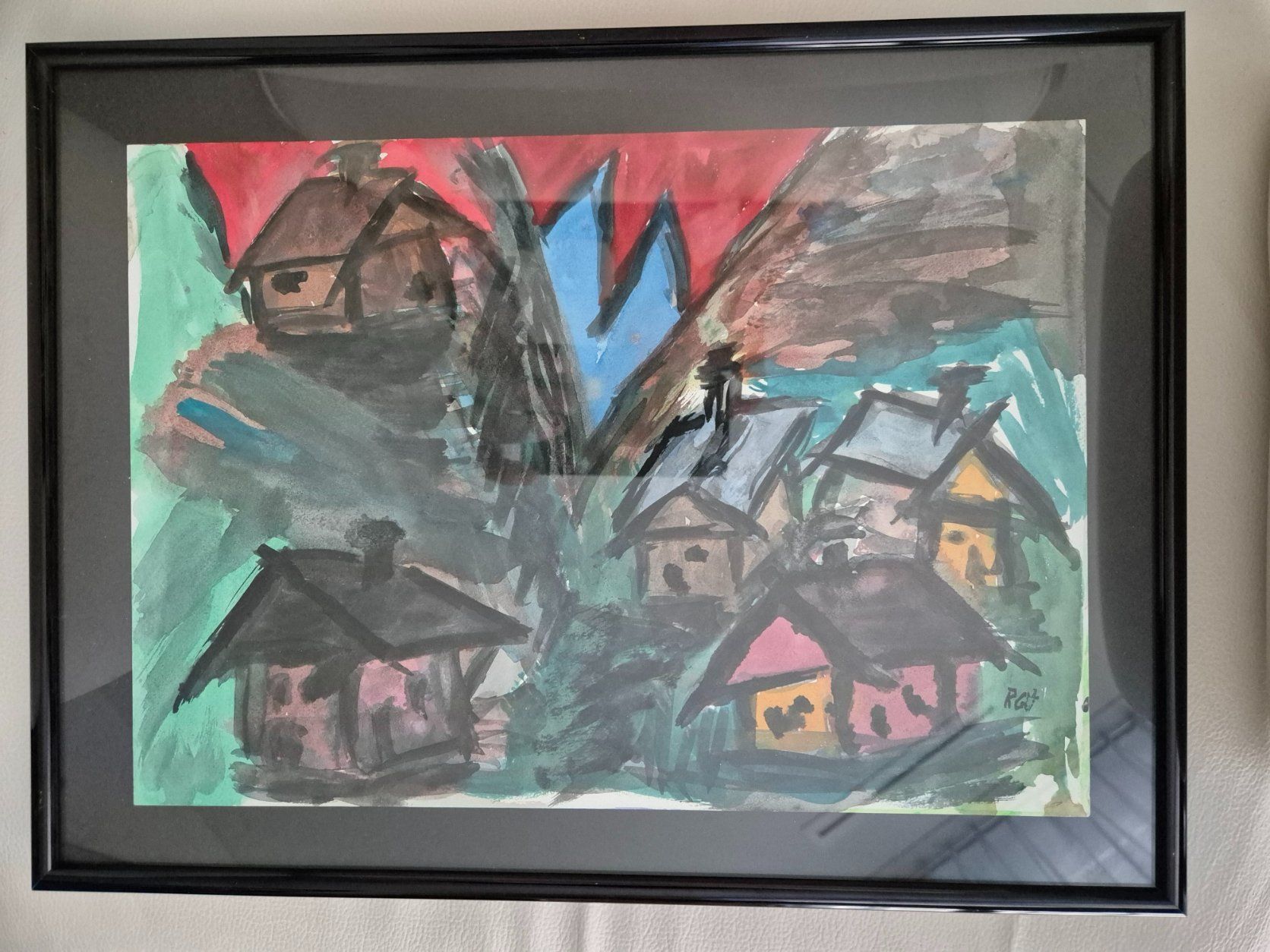 Gemälde: Rene Gertsch Aquarell auf Papier – Gebraucht aus St. Gallen von Morris