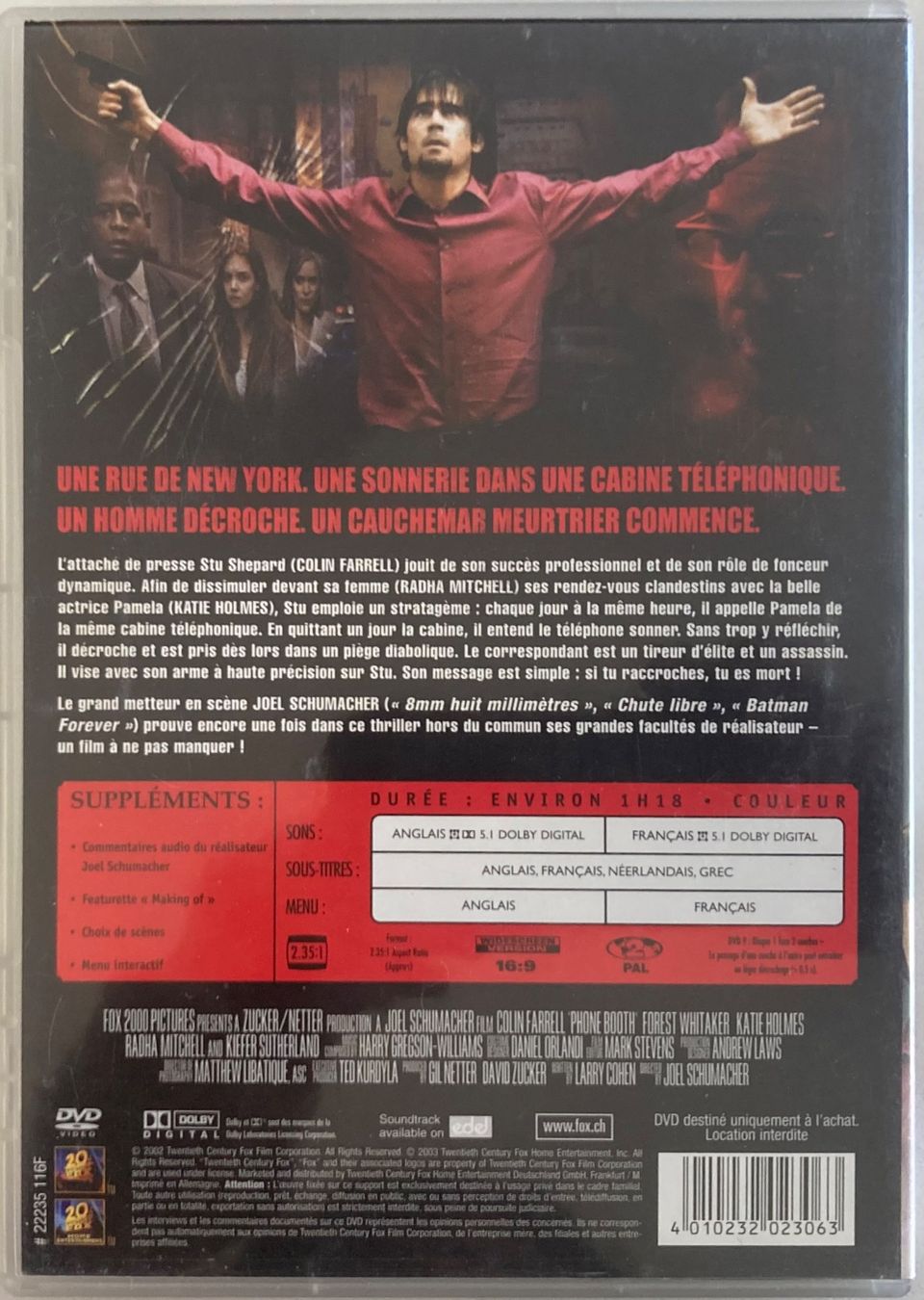 Tutti i DVDs: PHONE GAME – Usato da Poliez-Pittet venduto da Newtown-Records 1