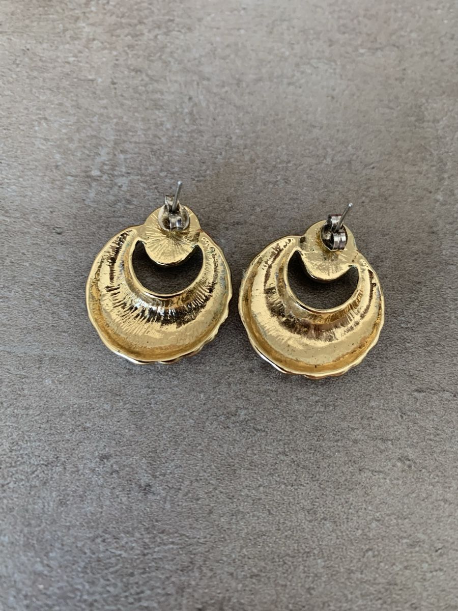 Orecchini pendenti & Orecchini a lobo: Boucles d’oreilles dorées et perles noires – Nuovo (secondo la descrizione) da Genève venduto da rez_c6c6 3