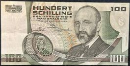 100 Schilling Österreichische Banknote, Jahrgang 1984, Ra...