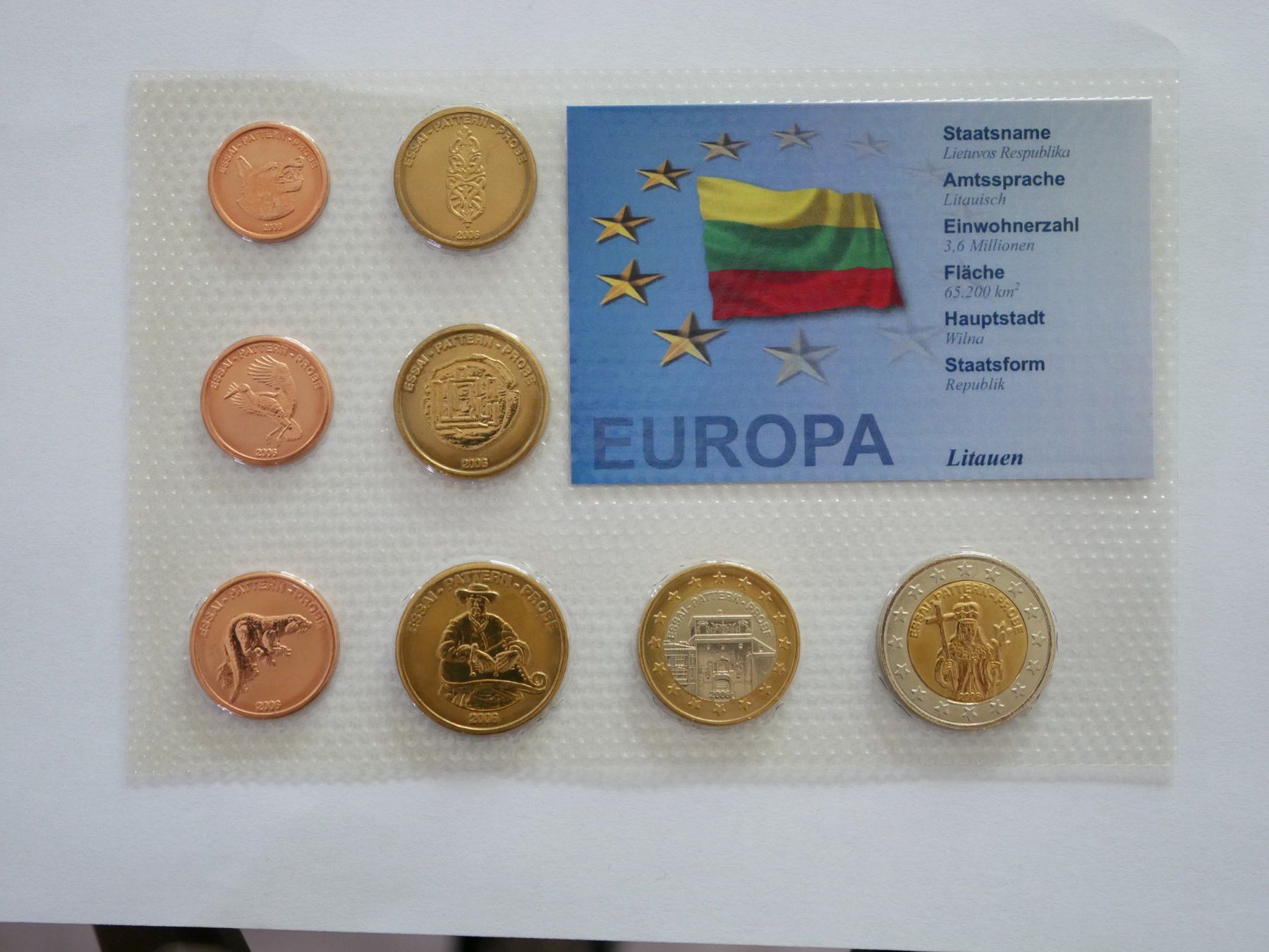 Tutti le monete: Euro Probe Litauen 2006 ***TOP*** – Nuovo e nell'imballaggio originale da Kreuzlingen venduto da Samson01