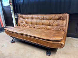Vintage Leder-Schlafsofa zu verkaufen