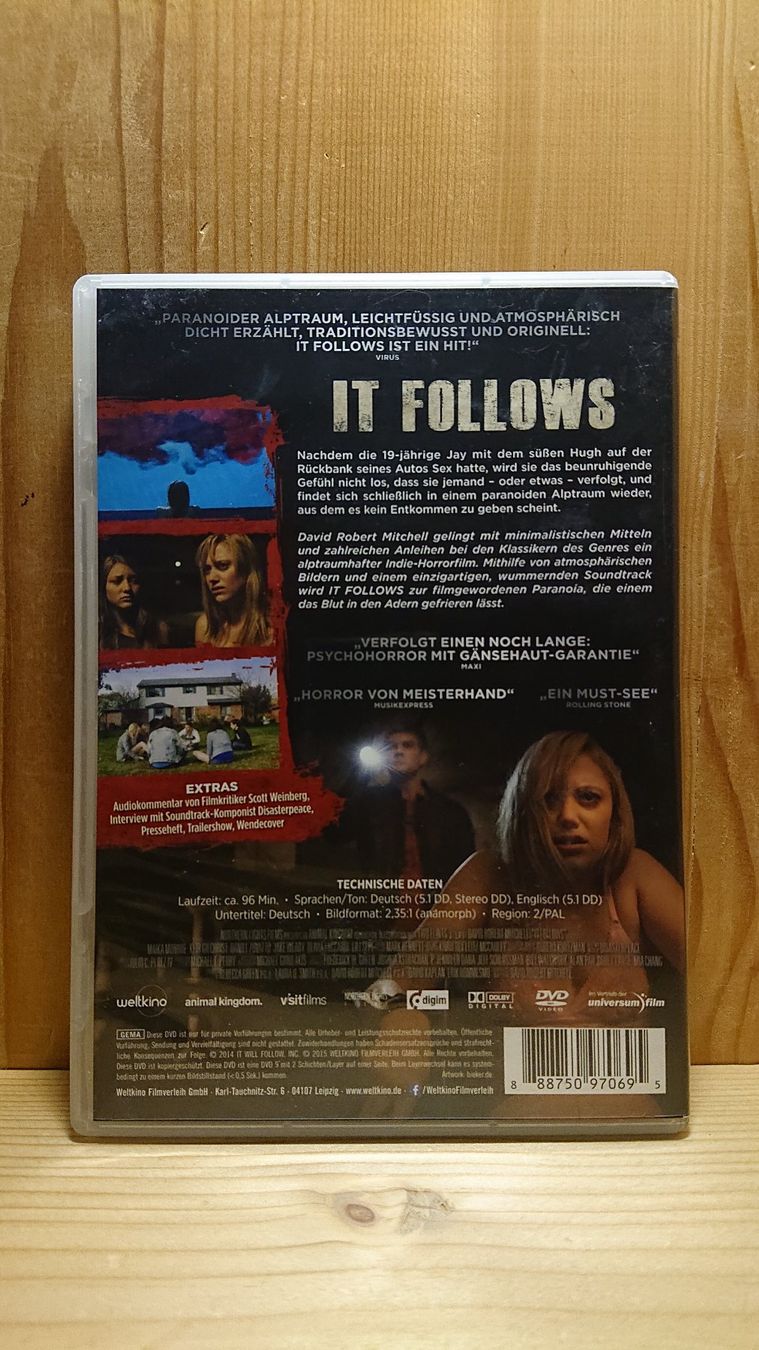 Tutti i DVDs: IT FOLLOWS DVD – Usato da Wilderswil venduto da Exebub 1