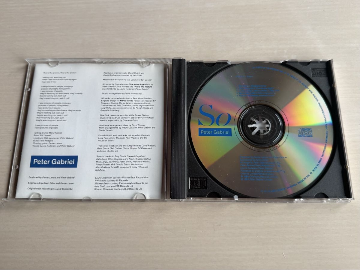 CD: CD Peter Gabriel So Album Original 1986  – Usato da Oberried Brienz venduto da Chyara 2