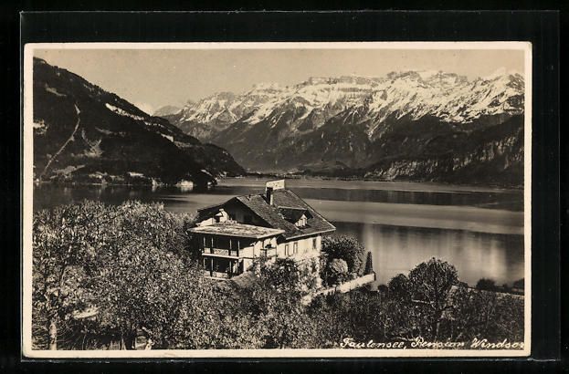 Ansichtskarten: Faulensee, Pension Windsor mit Seeblick – Gebraucht aus Berlin von bartko-reher