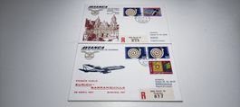 2x Ersttagsbrief Avianca 1971