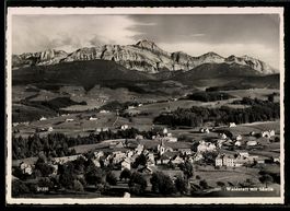 AK Waldstatt /Säntis, Ortsansicht mit Kirche