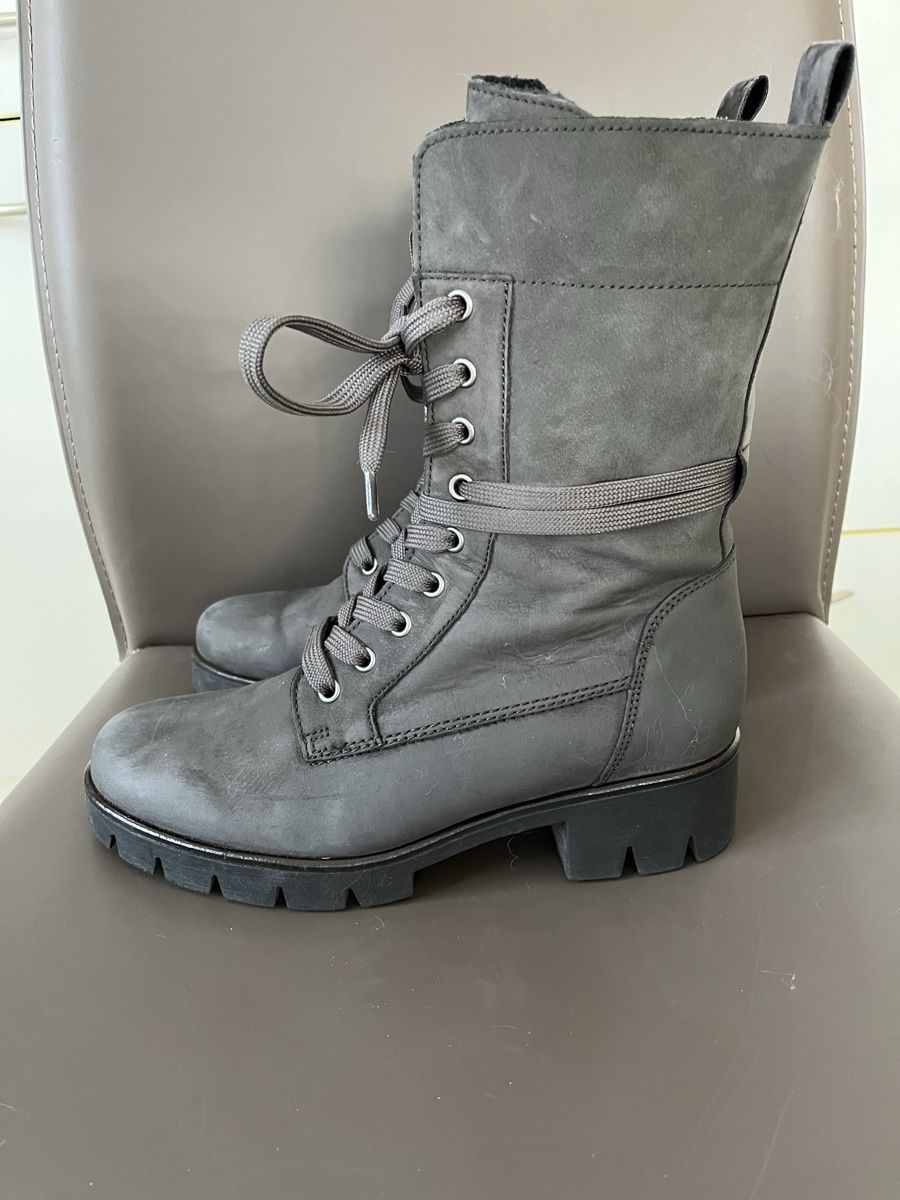 Gabor Damenschuhe: Gabor Schnürstiefel, Gr. 39, Grau – Gebraucht aus Chur von Cougar1998 2