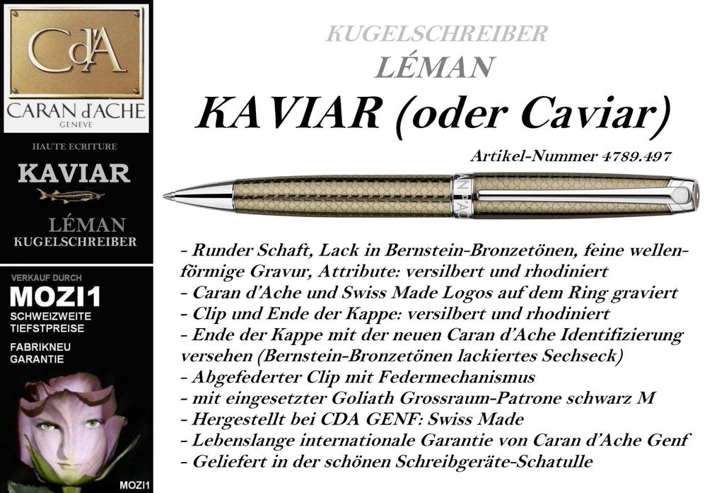 Caran D'Ache Léman Slim Kugelschreiber – Terre D’Ombre Sonderedition, 137 Mm, Swiss Made