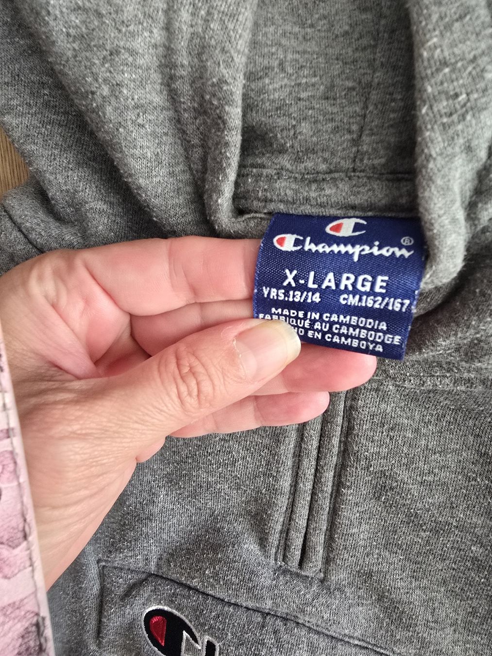 Champion Pullover & Sweatshirts: Champion Hoodie Grau, Gr. 162/167, – Gebraucht aus Wittenbach von Tigerlili 1