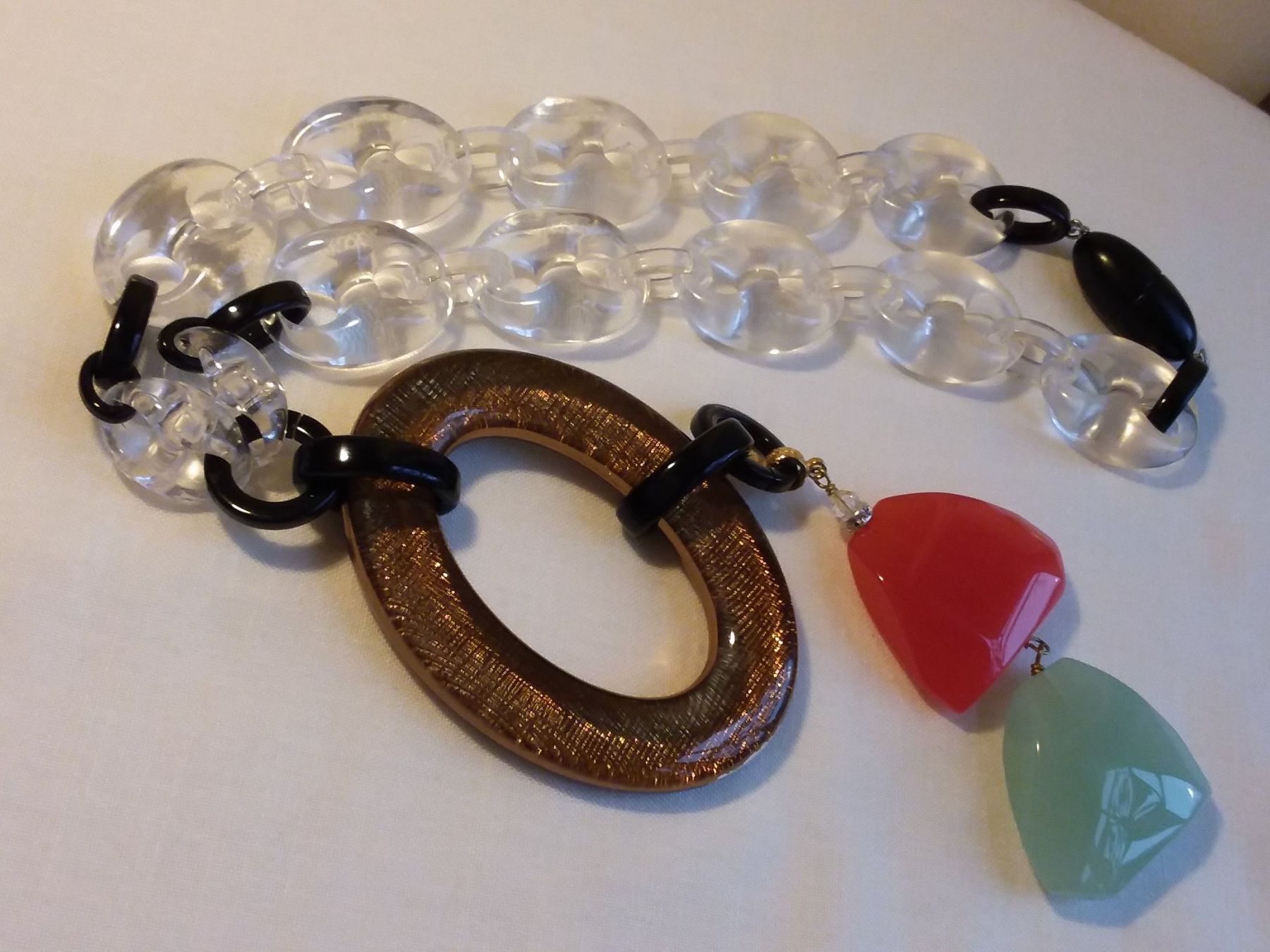 Catenine: Vintage 80er Jahre Statement Halskette Collier – Usato da Zürich venduto da gutsan 1