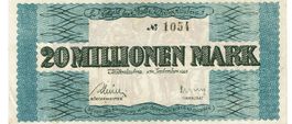Kaiserslautern 20 Mil.Mark KN 4 stellig 10.09.1923 SS++-VZ