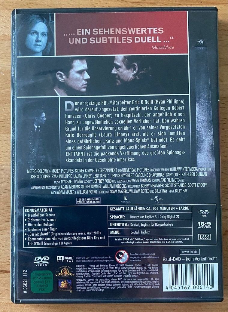 Alle DVDs: DVD - Enttarnt Verrat auf höchster Ebene – Gebraucht aus Winterthur von Secondhand-Family 2