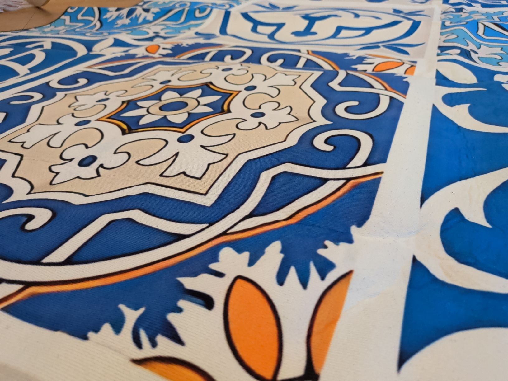 Tappeti: Ornamente-Teppich blau/weiss/orange - NEU – Nuovo (secondo la descrizione) da Dietfurt venduto da Subforce1853 3