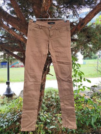 Skinny Jeans Hose beige Tally Weijl, Damen, Röhre, Gr.34