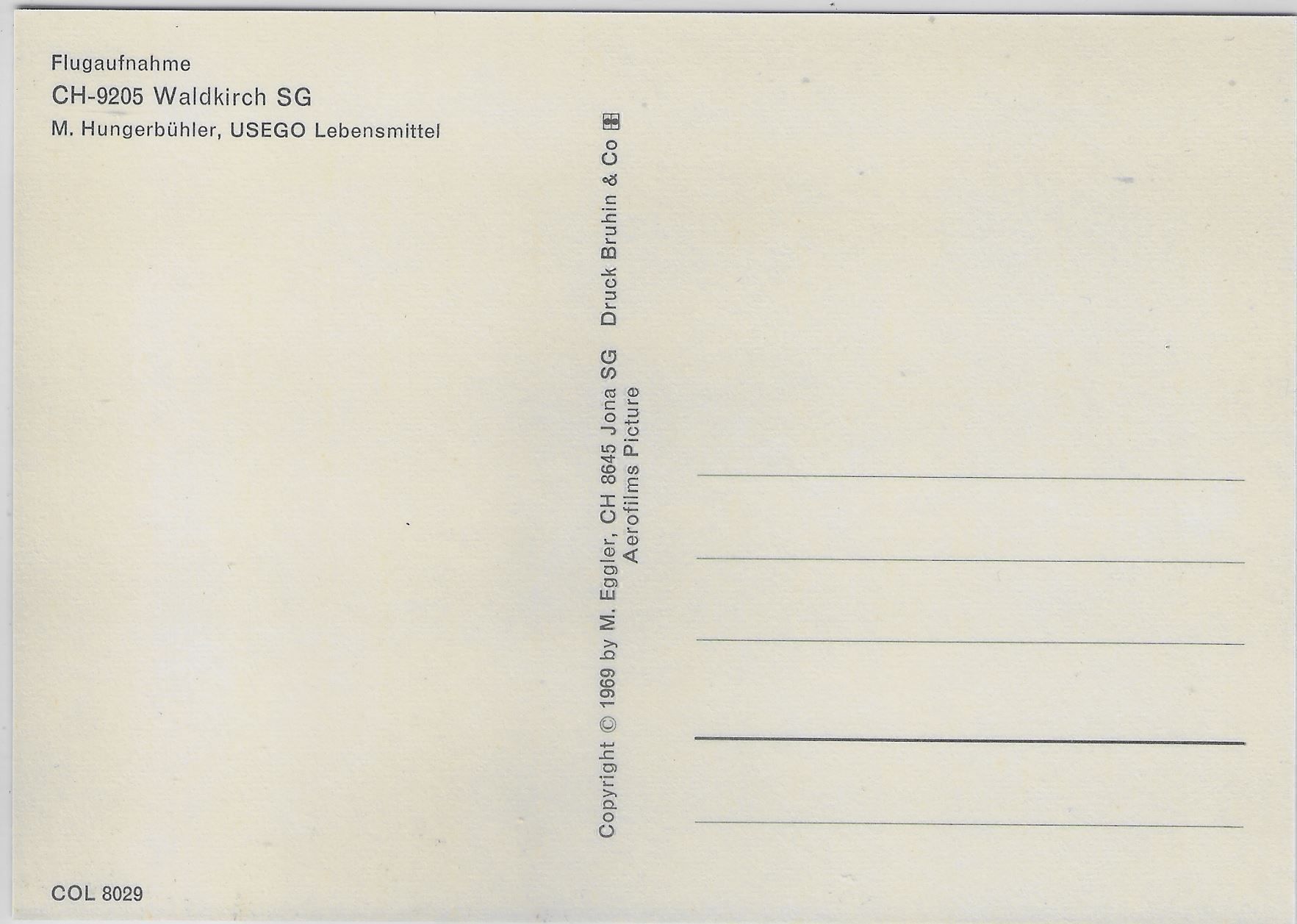 Cartoline postali: Flugaufnahme Waldkirch SG - USEGO – Antico da Ettingen venduto da Kartenplanet 1