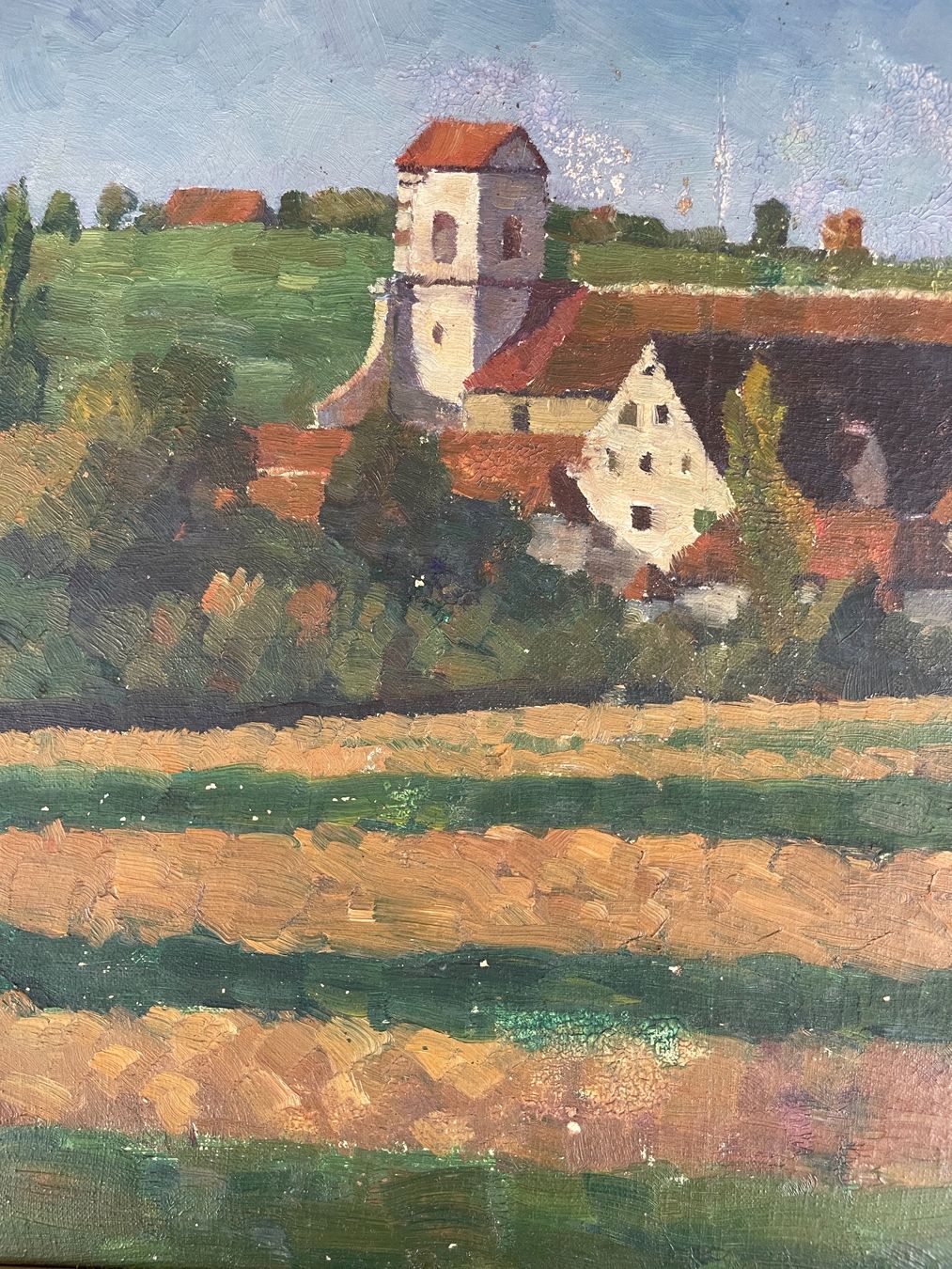 Dipinti: Ölgemälde - Landschaft mit Dorf – Usato da Basel venduto da bigmbh 2