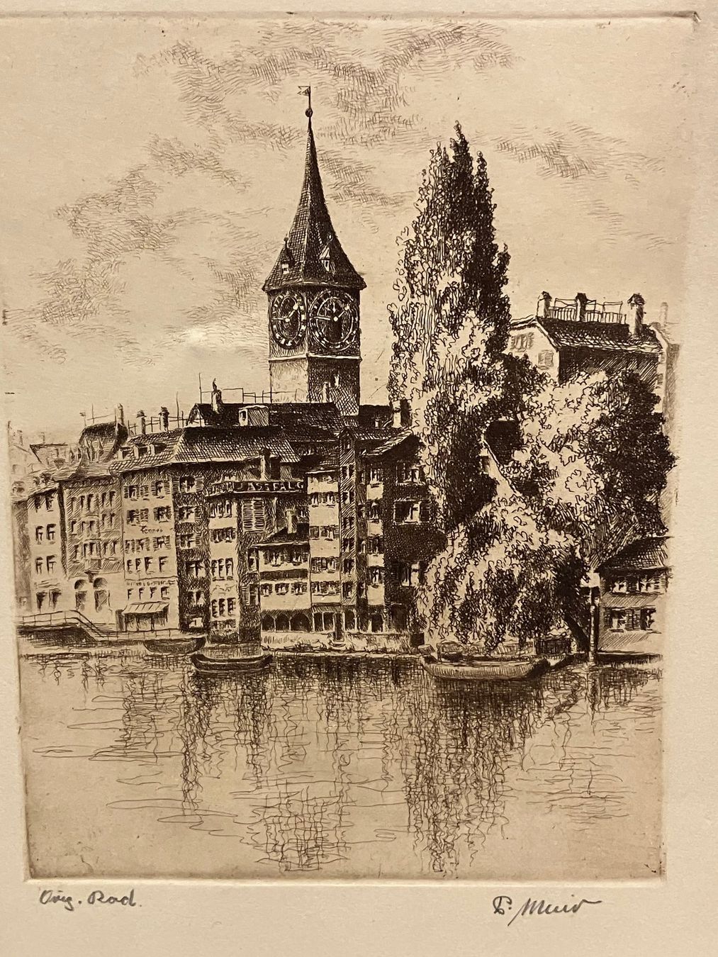 Foto & Immagini: Zürich St Peter Org. Radierung von Meier – Usato da Pfäffikon ZH venduto da Einarrolf