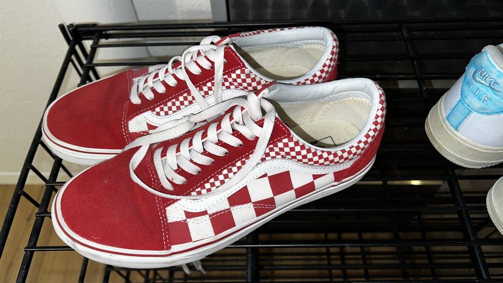 Vans Old Skool Checkerboard Rot Weiss Gr. 42.5 Kaufen auf Ricardo