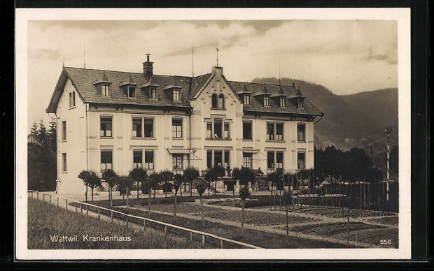 Cartoline postali: AK Wattwil, Krankenhaus – Usato da Berlin venduto da bartko-reher