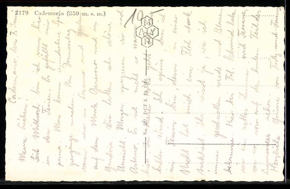 Cartoline postali: Cademario, Ort mit Kirchturm und verschn – Usato da Berlin venduto da bartko-reher 1