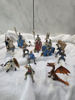 Ritterfiguren mit Pferden und Drache Konvolut guter Zustand