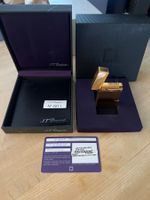 S.T. Dupont Feuerzeug Gold mit Box und Zertifikat
