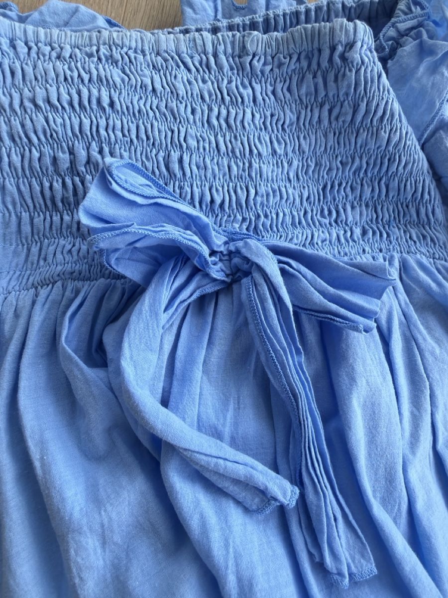 Vestiti: Maxikleid Damen Grösse 36 blau Baumwolle  – Usato da Däniken SO venduto da NBdesign 6