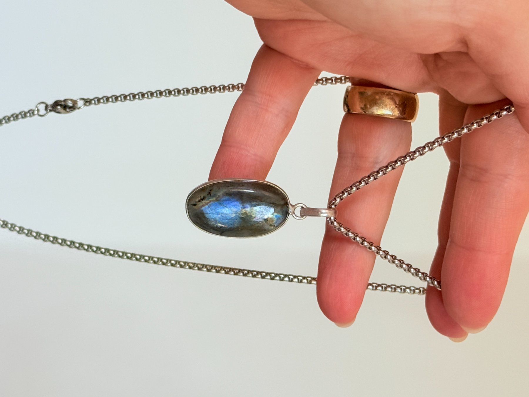 Catenine: Collier avec Labradorite – Nuovo e nell'imballaggio originale da Genève venduto da AWWA 1
