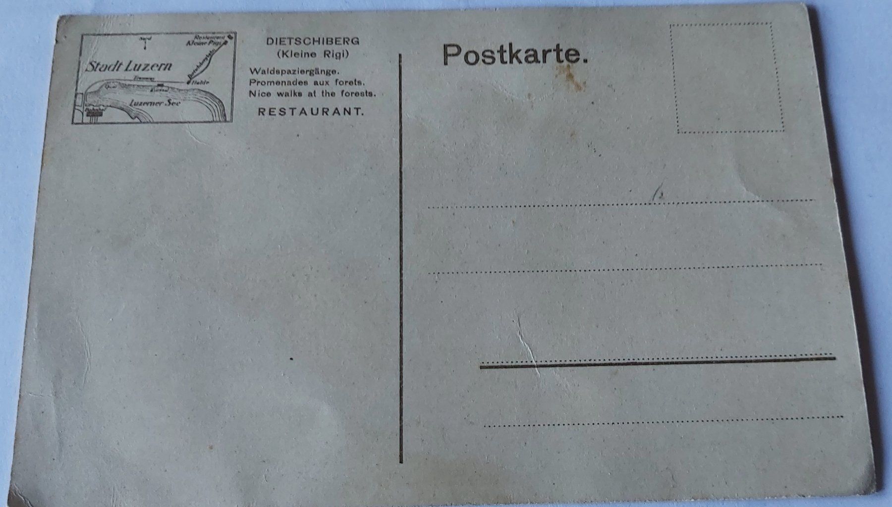 Cartoline postali: Alte Ansichtskarte Luzern - Dietschiberg/Kleine Rigi – Usato da Greppen venduto da 86Sina 3