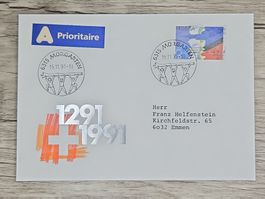 CL03 Enveloppe + Timbre Suisse 1991