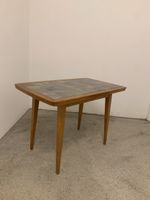 Beistelltisch Holz mit Kachelplatte Fliesentisch Vintage