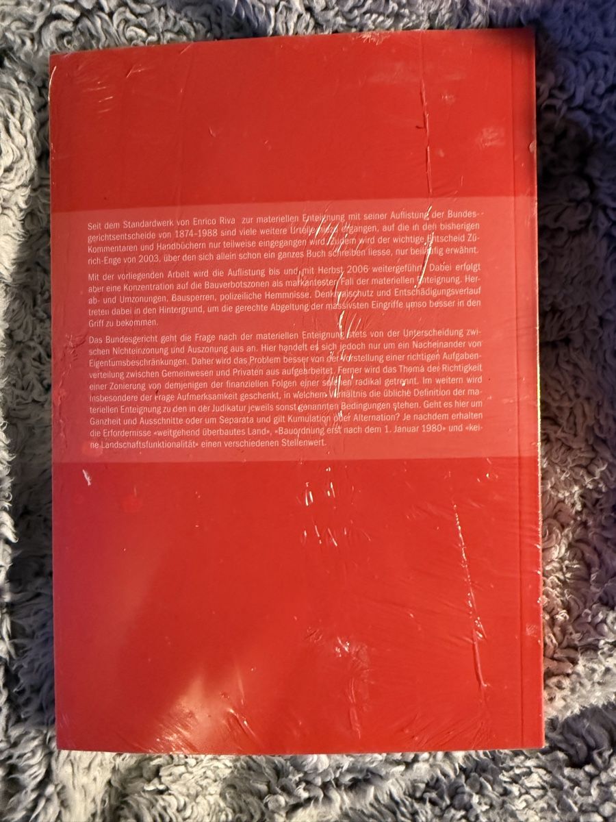 Libri: Die bundesgerichtliche Entschädigungspraxis  – Nuovo e nell'imballaggio originale da Zürich venduto da einalemjena 1