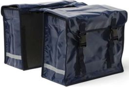 Velo-Doppel-Gepäcktasche /46l Bisonyl in blau und schwarz