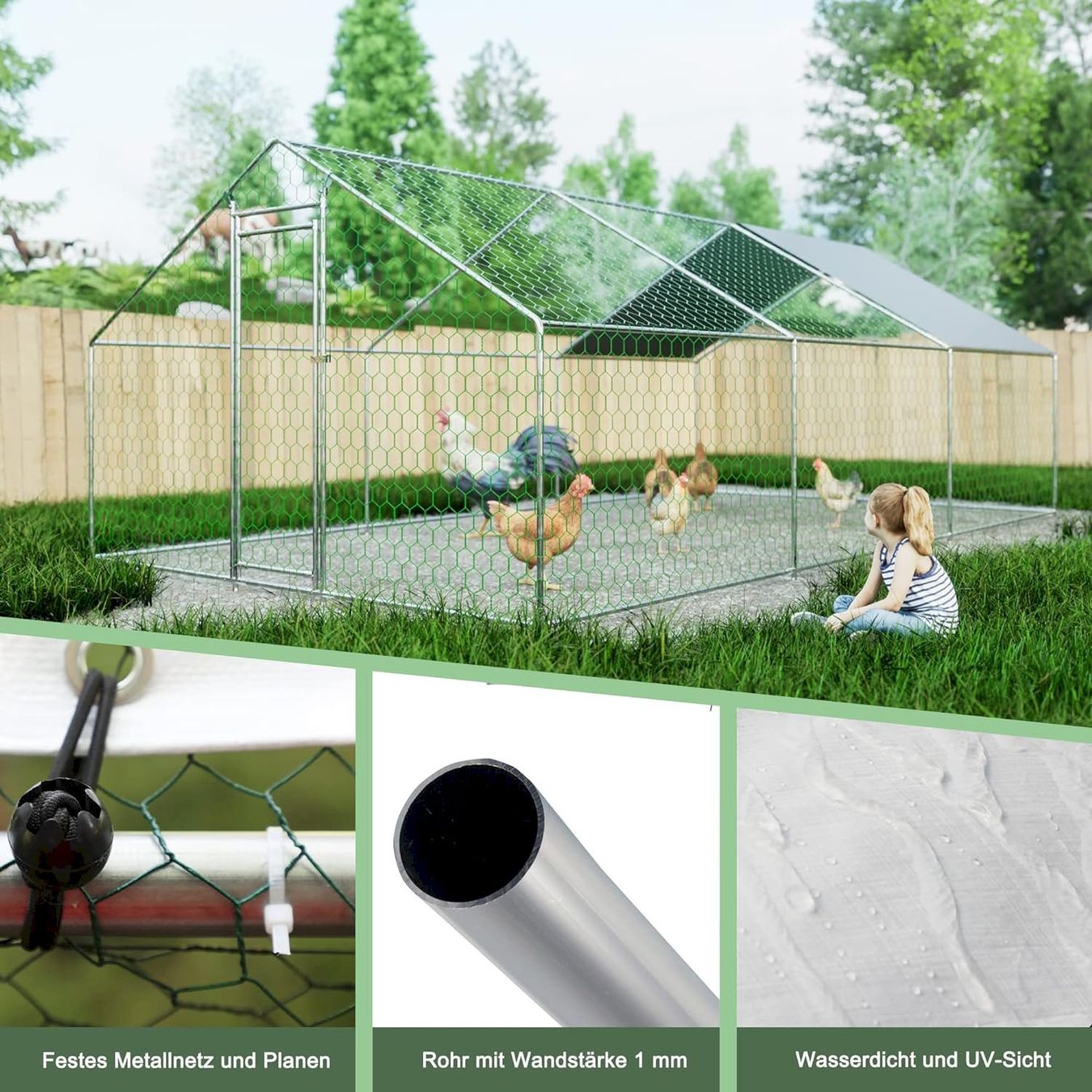 Gabbie, trasporto & Sicurezza: Hühnerstall 3x6x2m Laiham – Nuovo e nell'imballaggio originale da Bottighofen venduto da zaap 3