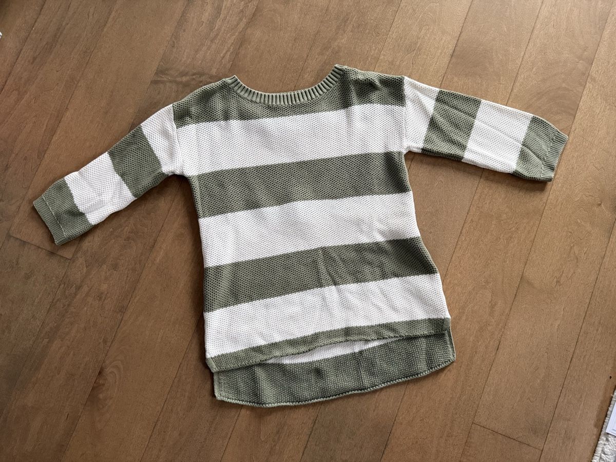 Esprit Maglioni & Felpe: ESPRIT - oliv-weiss gestreifter 3/4-Arm Pullover – Usato da Meilen venduto da kleisi01 2