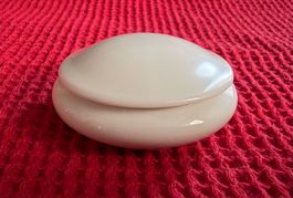 Deckeldose Limoges France Porzellan weiß